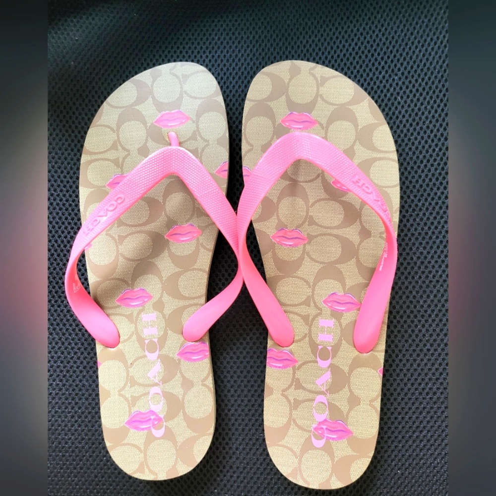 Coach flip flops, size 10 Brand New